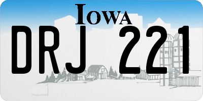 IA license plate DRJ221