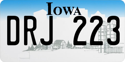 IA license plate DRJ223