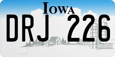 IA license plate DRJ226