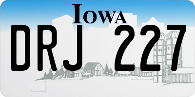 IA license plate DRJ227