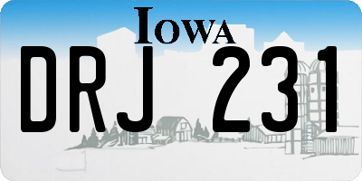 IA license plate DRJ231