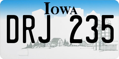 IA license plate DRJ235