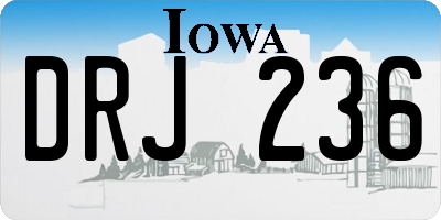 IA license plate DRJ236