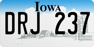 IA license plate DRJ237