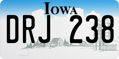 IA license plate DRJ238