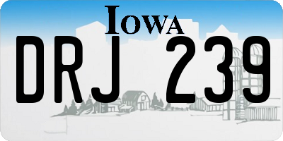 IA license plate DRJ239