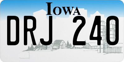 IA license plate DRJ240