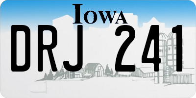 IA license plate DRJ241