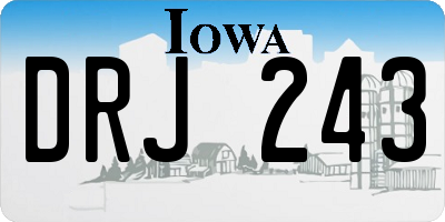 IA license plate DRJ243