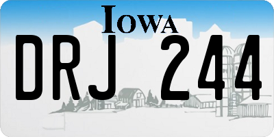 IA license plate DRJ244