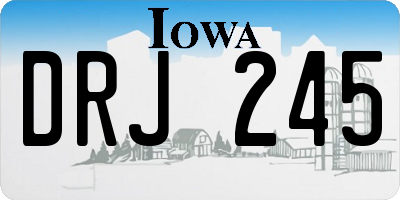 IA license plate DRJ245