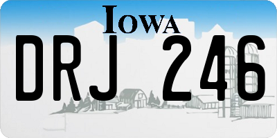 IA license plate DRJ246