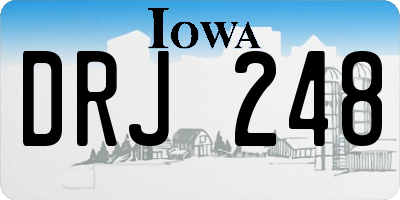 IA license plate DRJ248