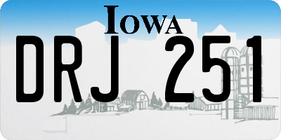 IA license plate DRJ251