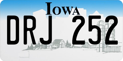 IA license plate DRJ252