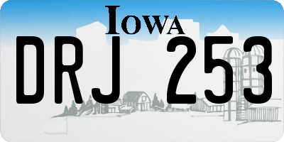 IA license plate DRJ253