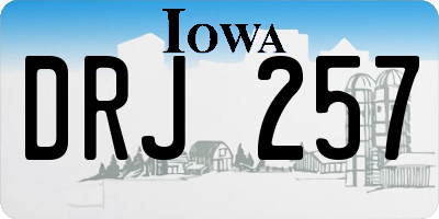 IA license plate DRJ257