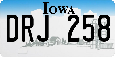IA license plate DRJ258