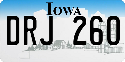 IA license plate DRJ260