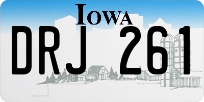IA license plate DRJ261