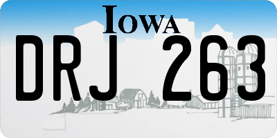 IA license plate DRJ263
