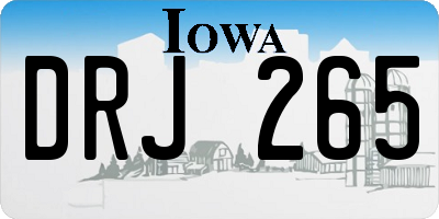 IA license plate DRJ265