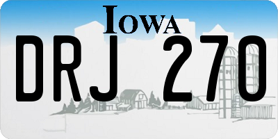 IA license plate DRJ270
