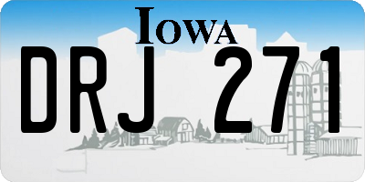IA license plate DRJ271