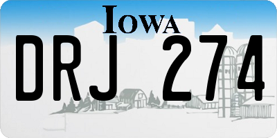 IA license plate DRJ274