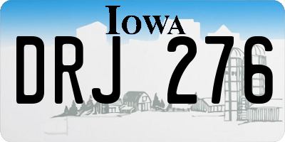 IA license plate DRJ276