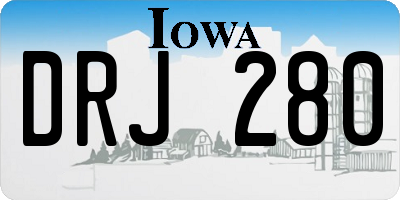 IA license plate DRJ280