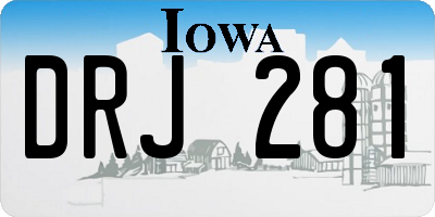 IA license plate DRJ281