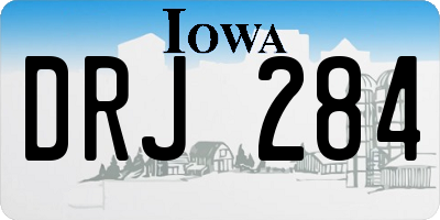 IA license plate DRJ284