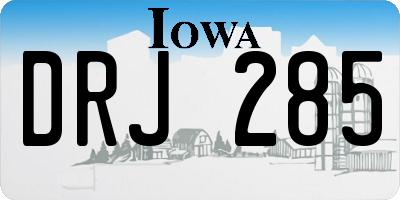 IA license plate DRJ285
