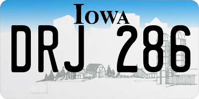 IA license plate DRJ286