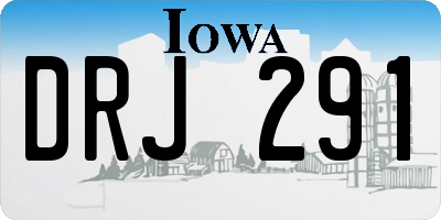 IA license plate DRJ291