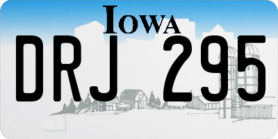 IA license plate DRJ295