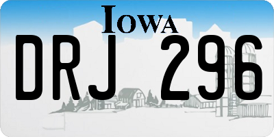 IA license plate DRJ296