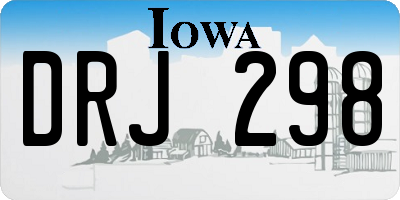 IA license plate DRJ298