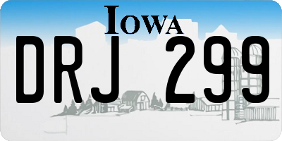 IA license plate DRJ299
