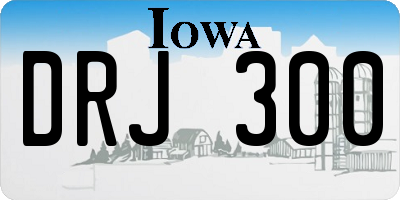 IA license plate DRJ300