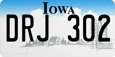 IA license plate DRJ302