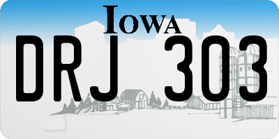 IA license plate DRJ303