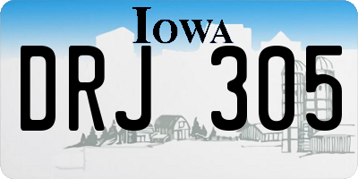 IA license plate DRJ305