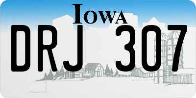 IA license plate DRJ307