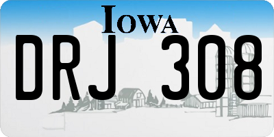 IA license plate DRJ308