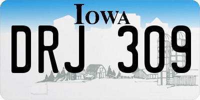 IA license plate DRJ309