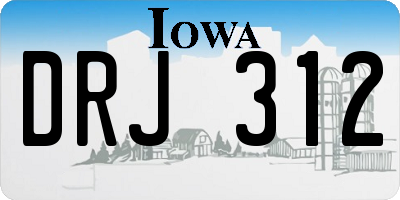 IA license plate DRJ312