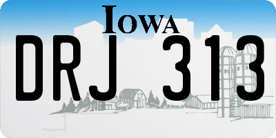 IA license plate DRJ313