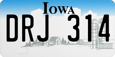 IA license plate DRJ314